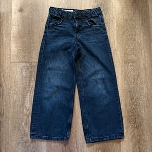 Zara Black Denim Wide Leg Jeans Size 7